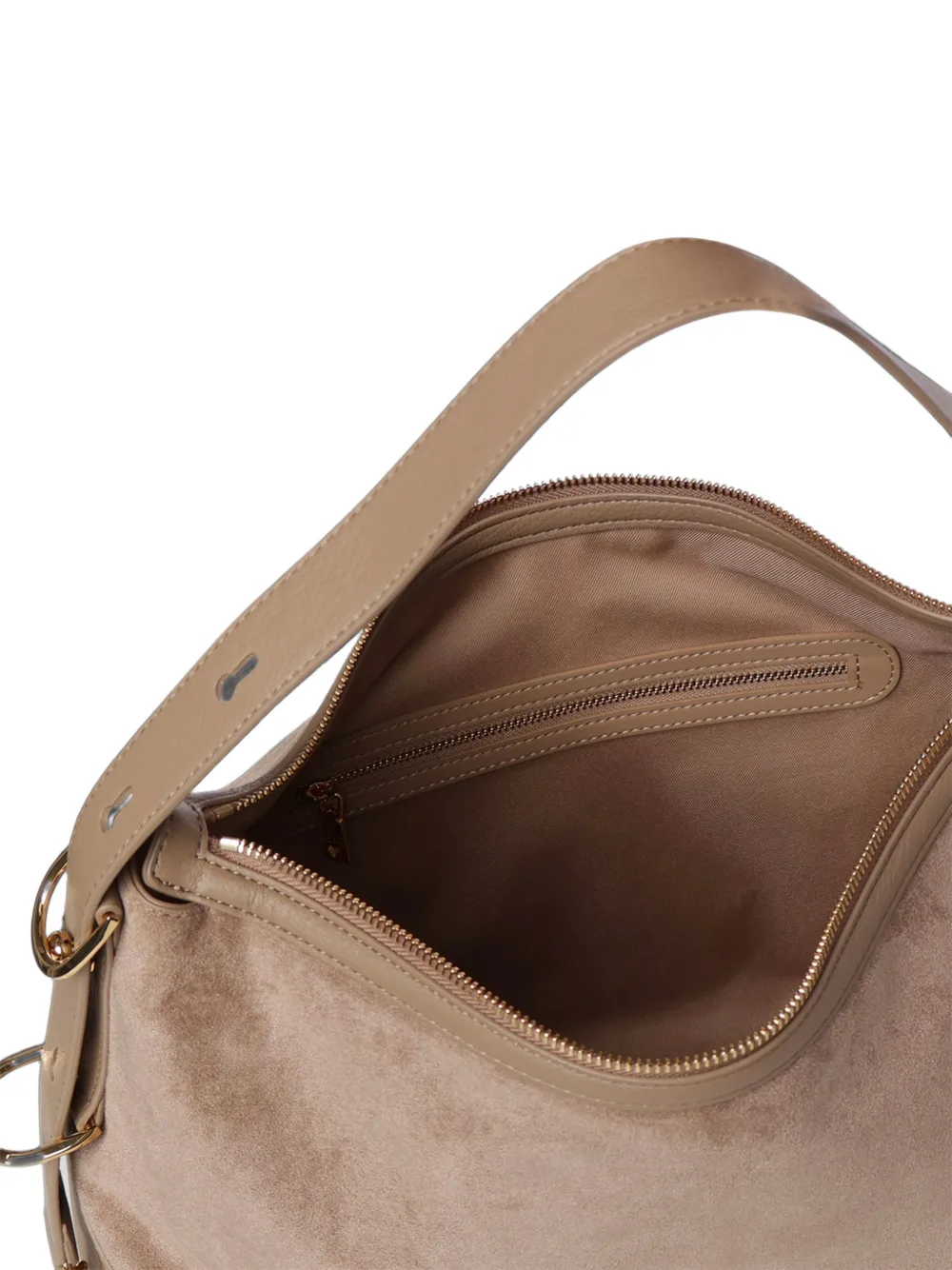 Love Moschino Schoudertas met logoplakkaat Beige