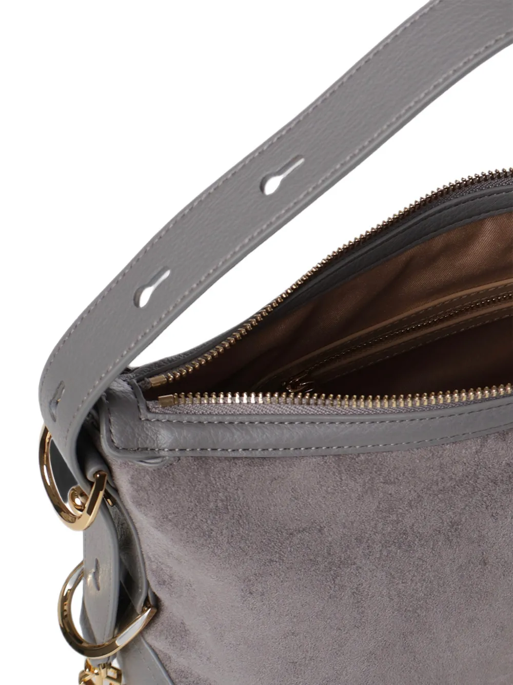 Love Moschino Schoudertas met logoplakkaat Grijs