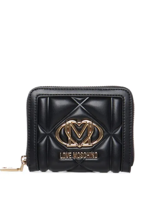 Love Moschino quilted logo-plaque wallet