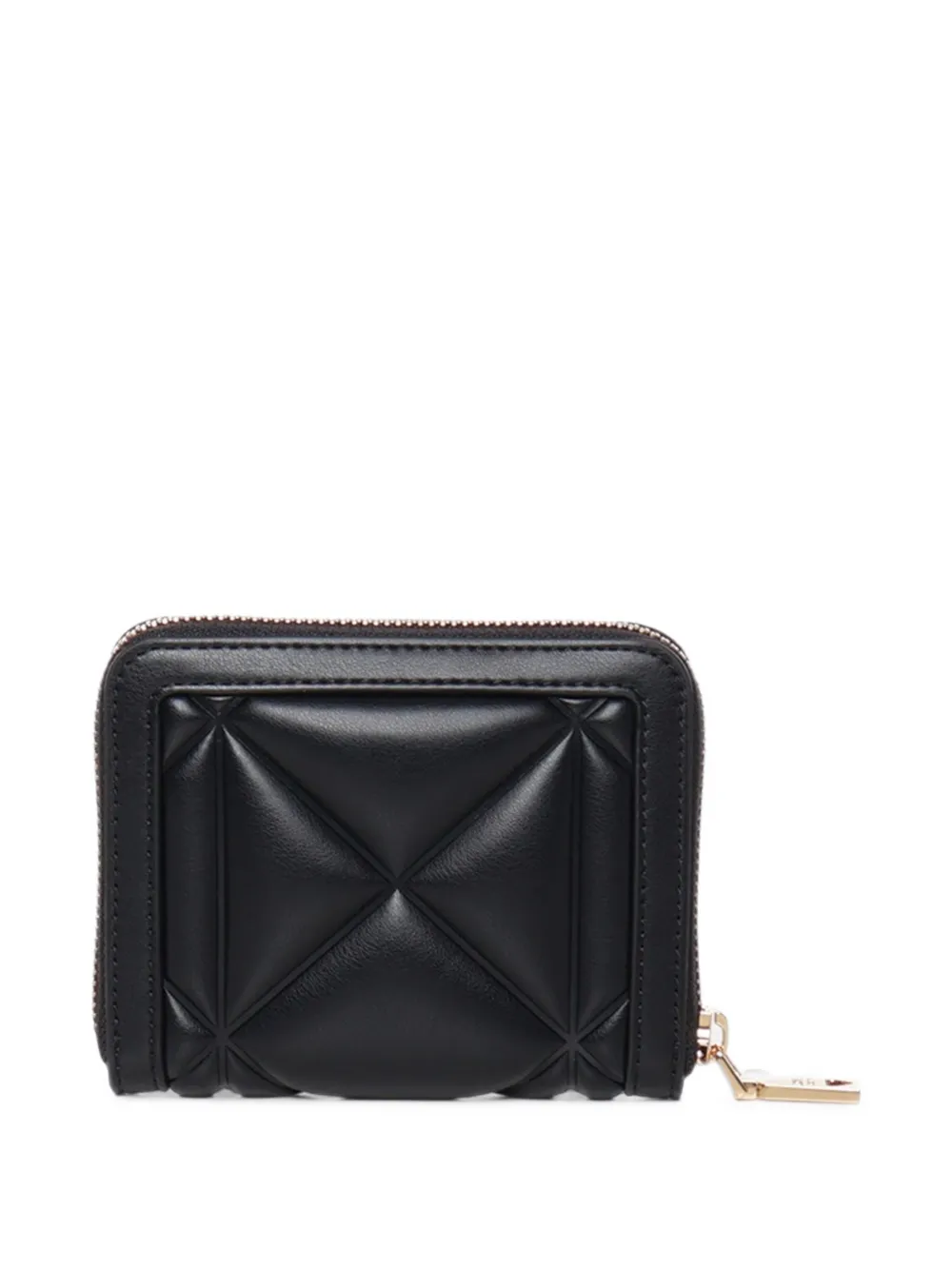 Love Moschino quilted logo-plaque wallet Zwart
