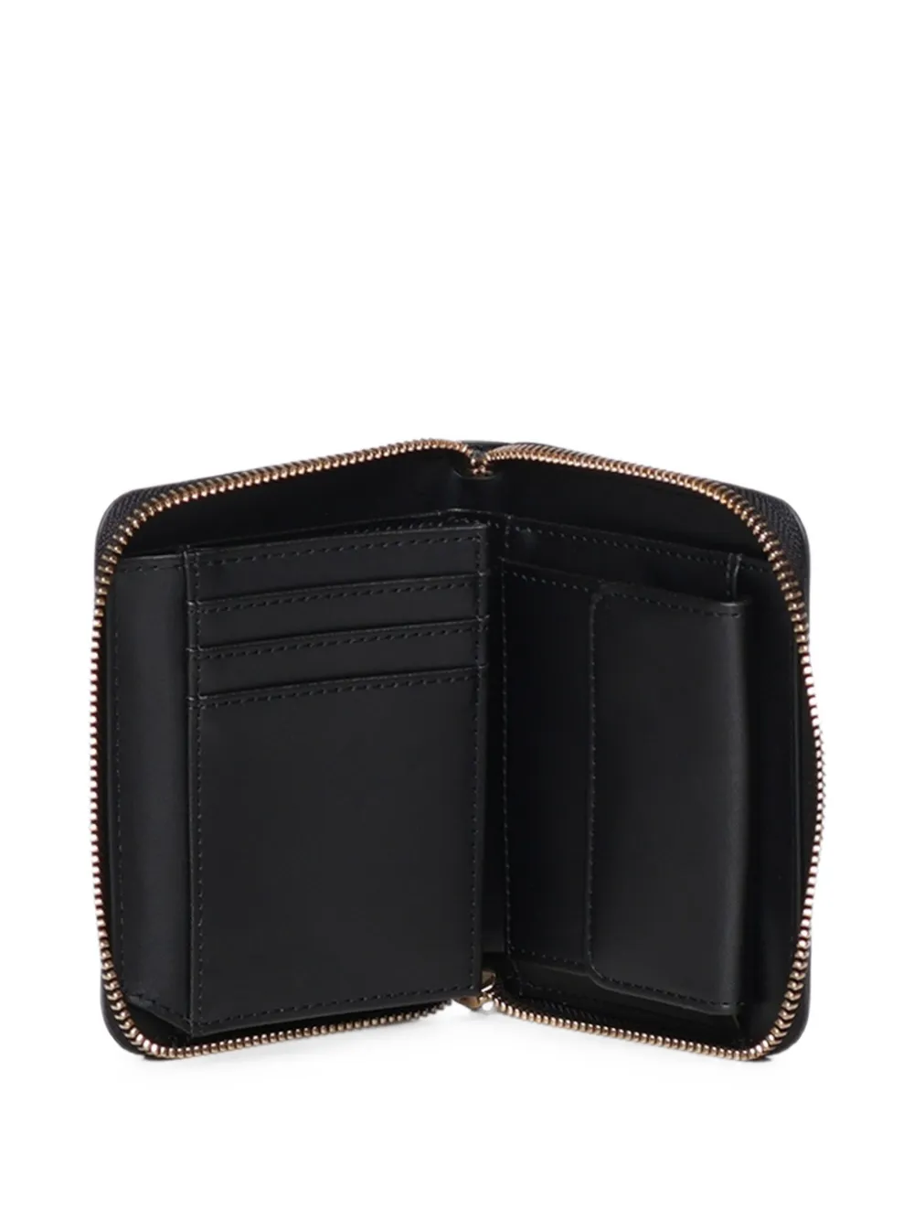 Love Moschino quilted logo-plaque wallet Zwart