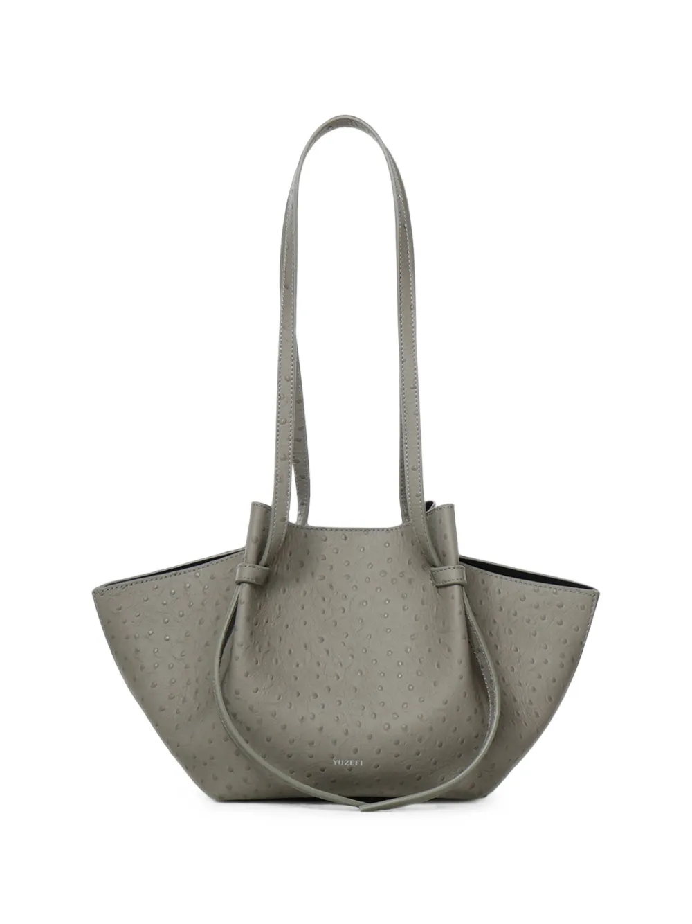 Yuzefi Mochi ostrich-effect shoulder bag - Grigio