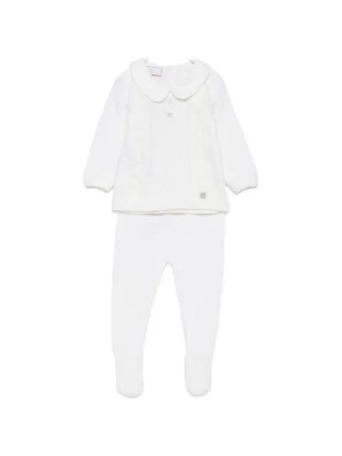 Paz Rodriguez cable-knit sweater and trousers set