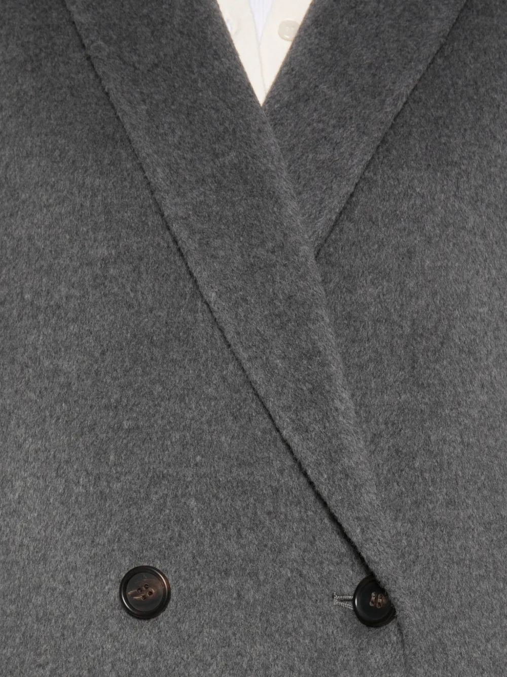 Lisa Yang Double-breasted Shawl-lapel Coat in Grey, view 5
