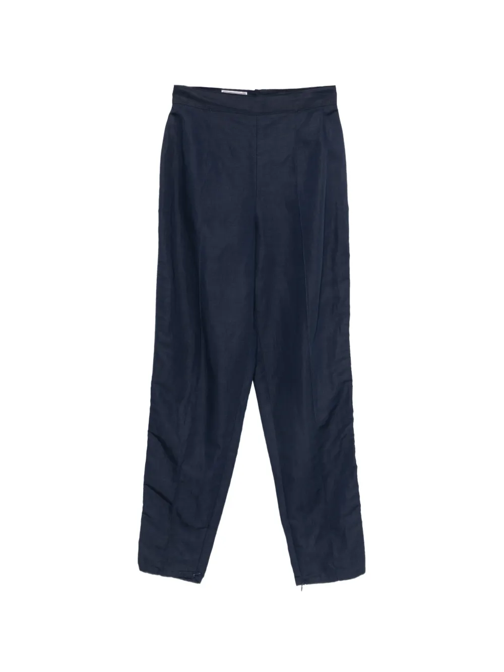 Versace Pre-Owned 1980s lace-trim trousers - Blue
