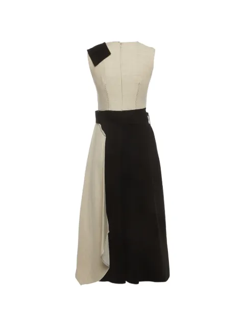 Sportmax asymmetric two-tone midi dress