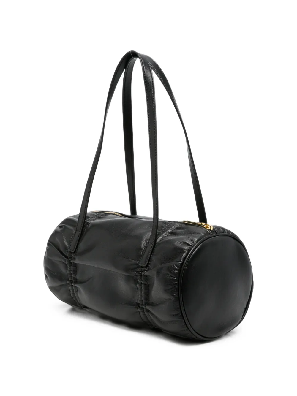 Love Moschino shopper met ruches en hartplakkaat Zwart