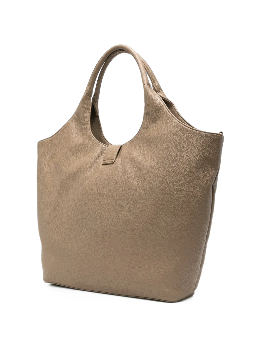 Love Moschino Bewerkte shopper met pompon-bedel Beige