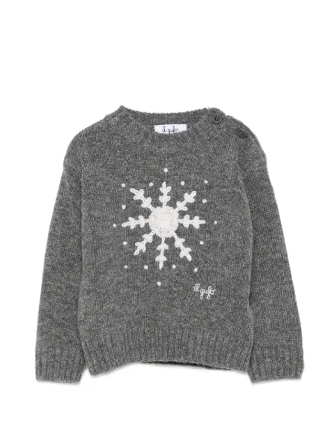 Il Gufo snowflake-embroidered sweater