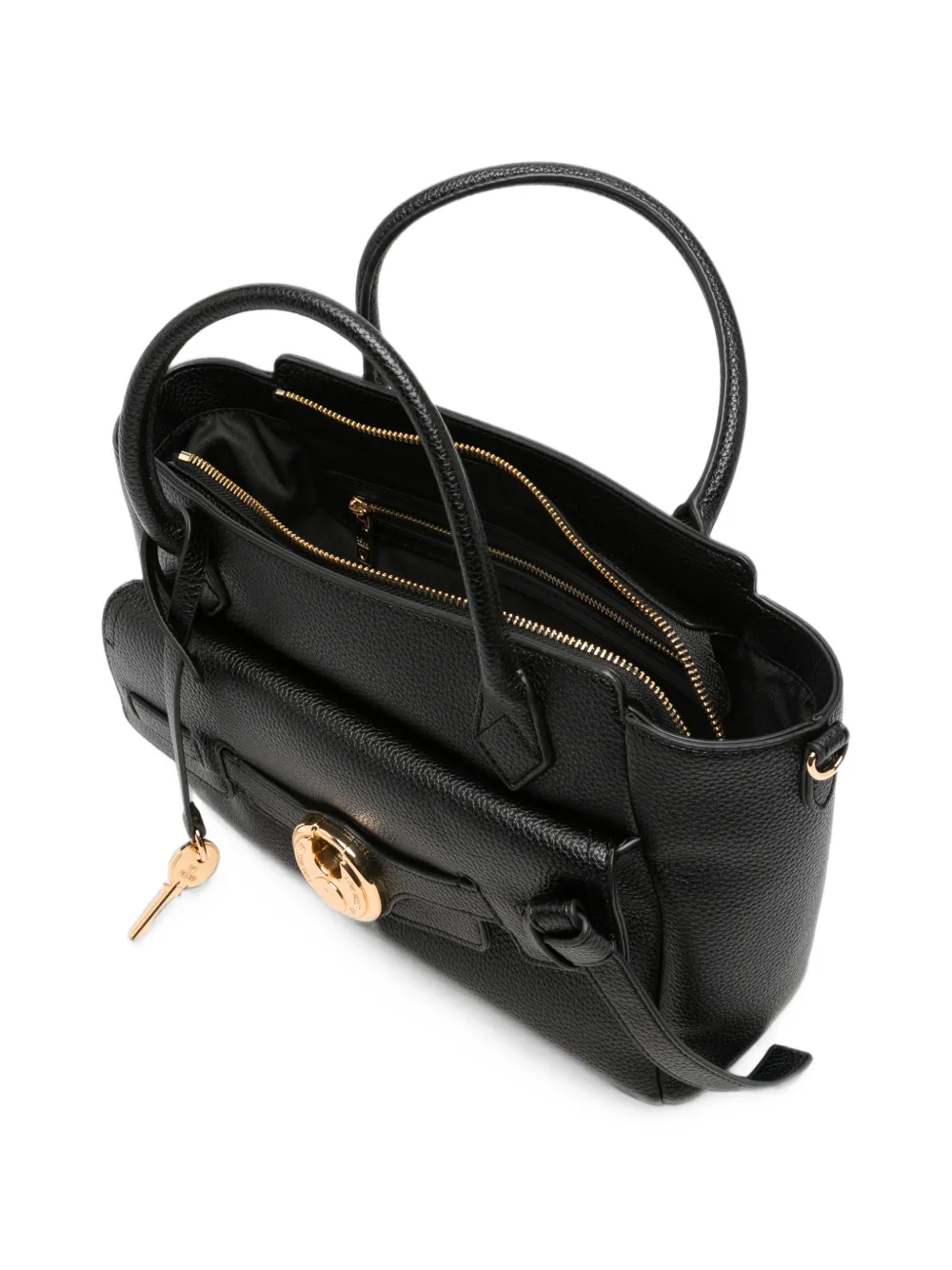 Love Moschino Shopper met logoplakkaat Zwart