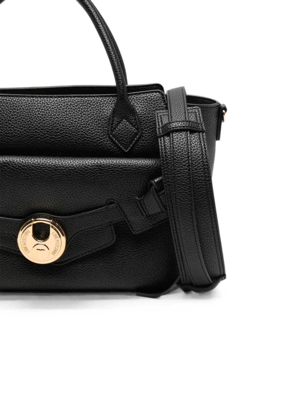 Love Moschino Shopper met logoplakkaat Zwart