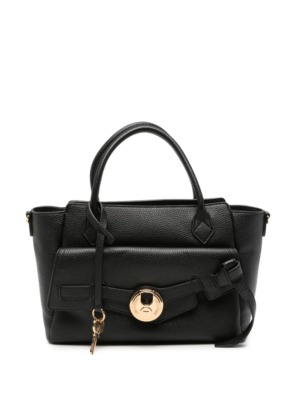 Love Moschino logo-plaque pebbled tote bag · OS