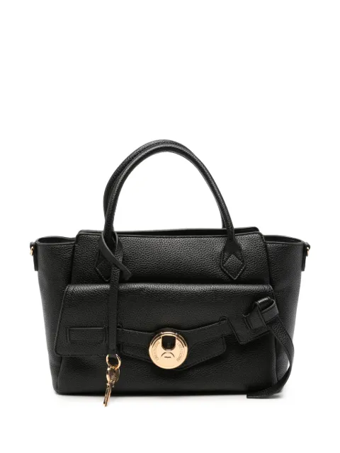 Love Moschino logo-plaque pebbled tote bag