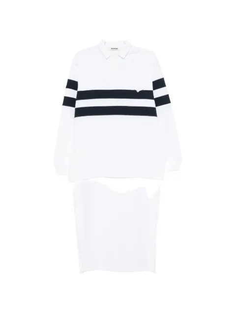 DARKPARK Jill stripe-detail asymmetric polo top