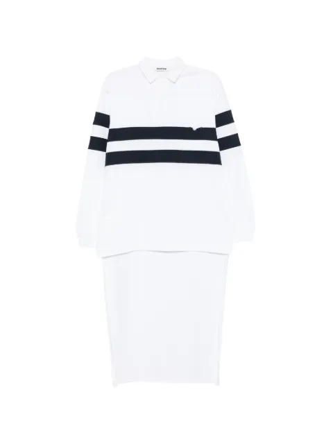 DARKPARK Jill stripe-detail asymmetric polo top