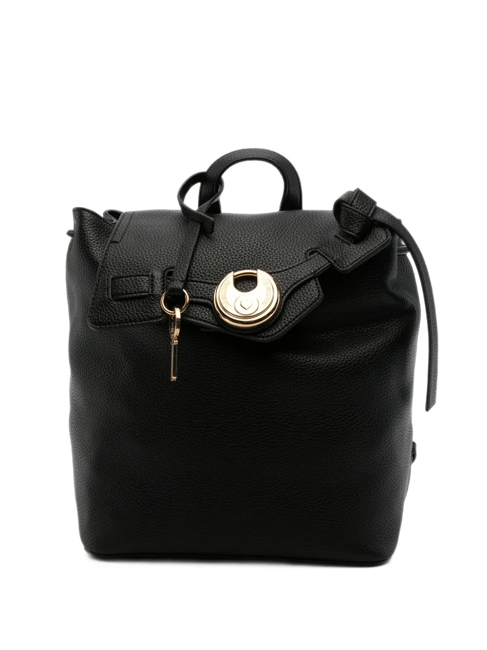Love Moschino padlock-detail pebbled backpack - Nero
