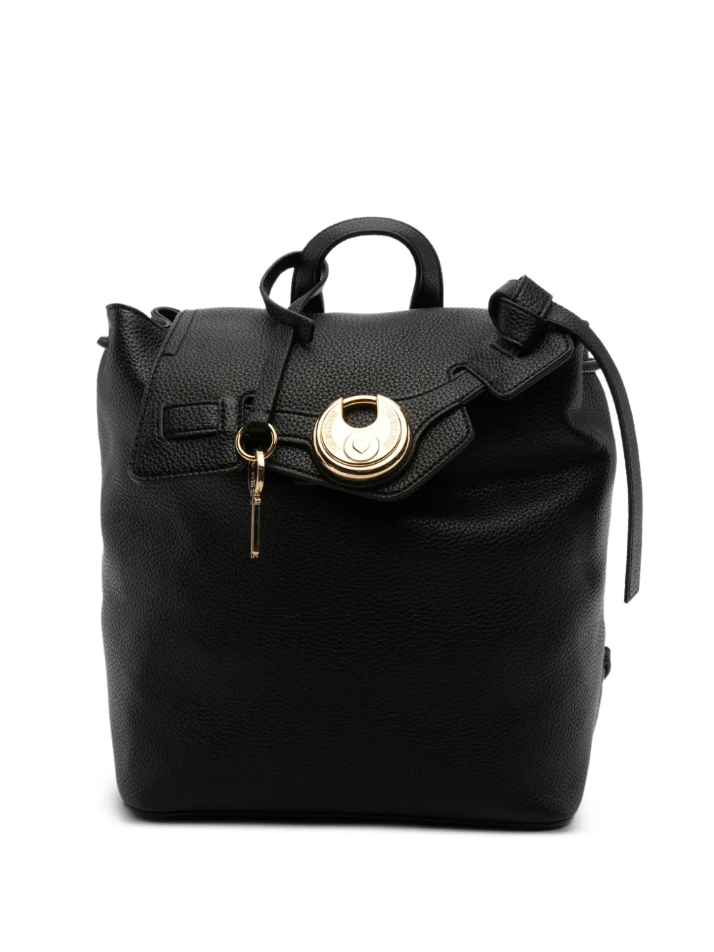 Love Moschino padlock-detail pebbled backpack - Nero