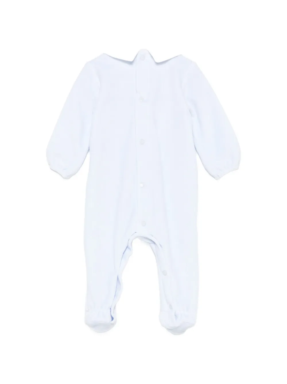 Paz Rodriguez lace-trim Peter Pan-collar sleepsuit Blauw