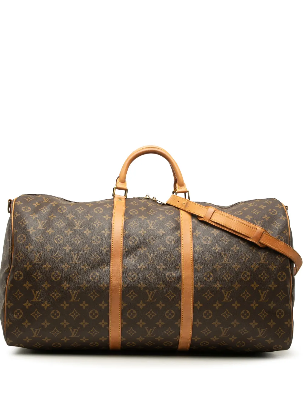Louis Vuitton Pre-Owned 1991 Monogram Keepall Bandouliere 60 travel bag - Braun