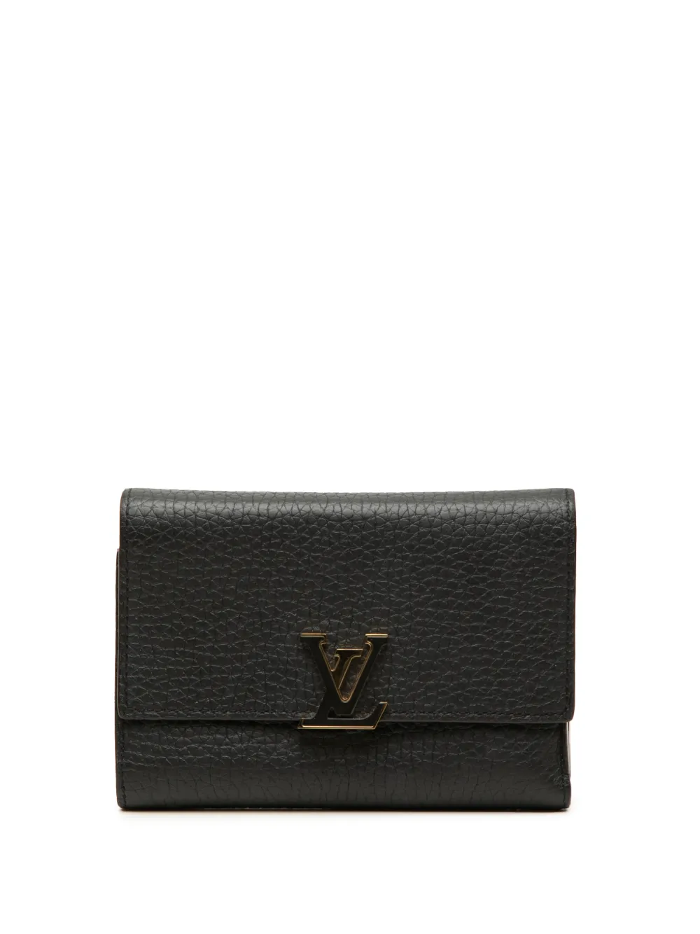 Louis Vuitton Pre-Owned 2021-2026 Taurillon Capucines Compact Wallet small wallets - Nero