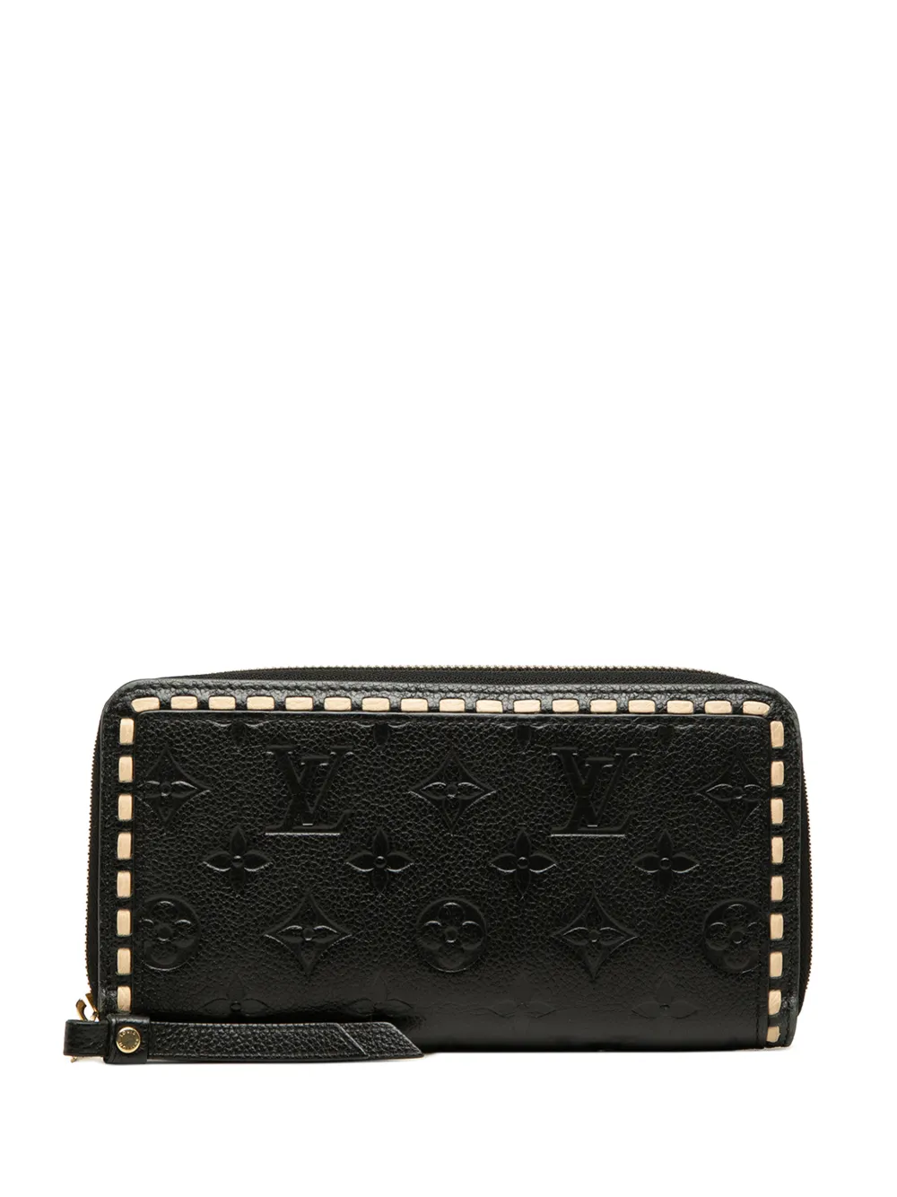 Louis Vuitton Pre-Owned 2017 Monogram Empreinte Whipstitch Zippy Wallet long wallets - Schwarz
