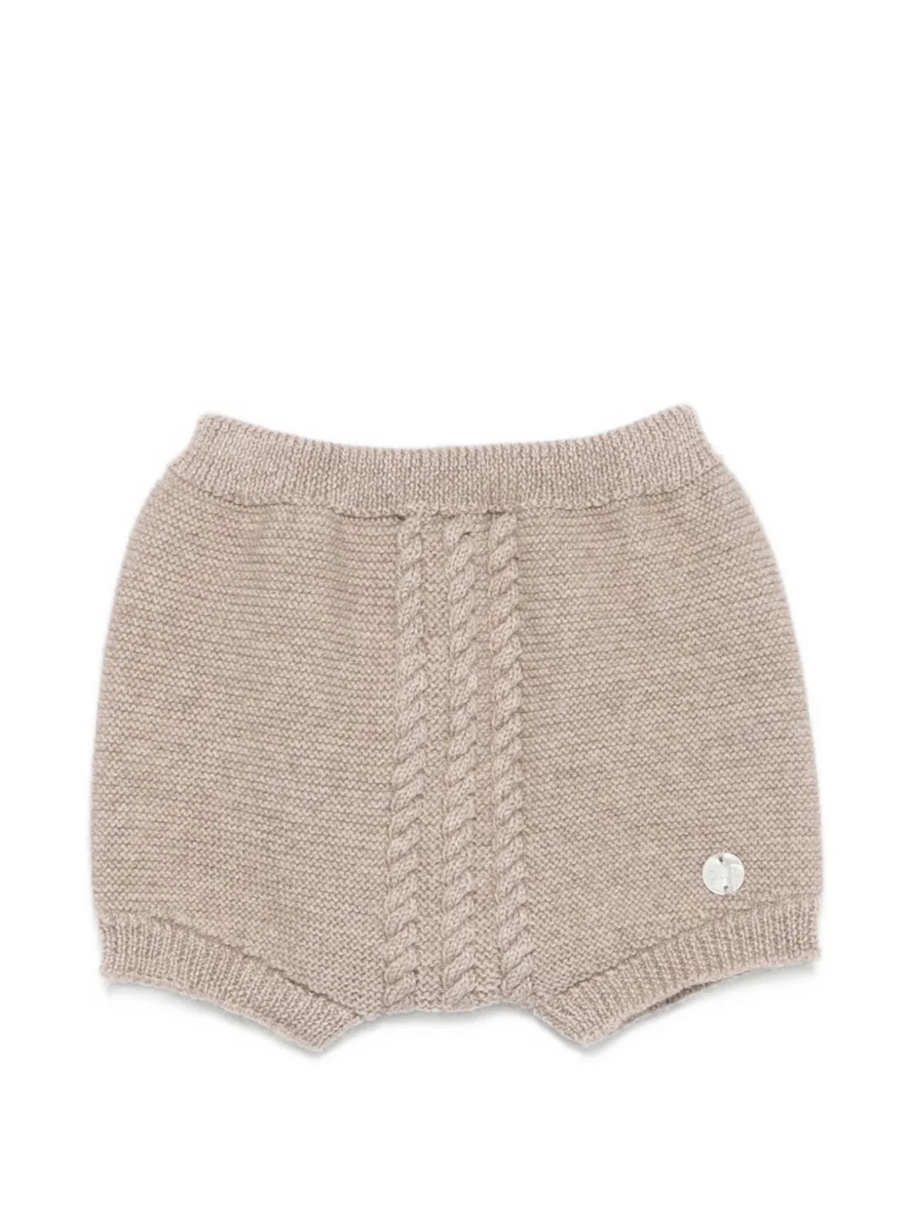 Paz Rodriguez cable-knit shorts - Nude