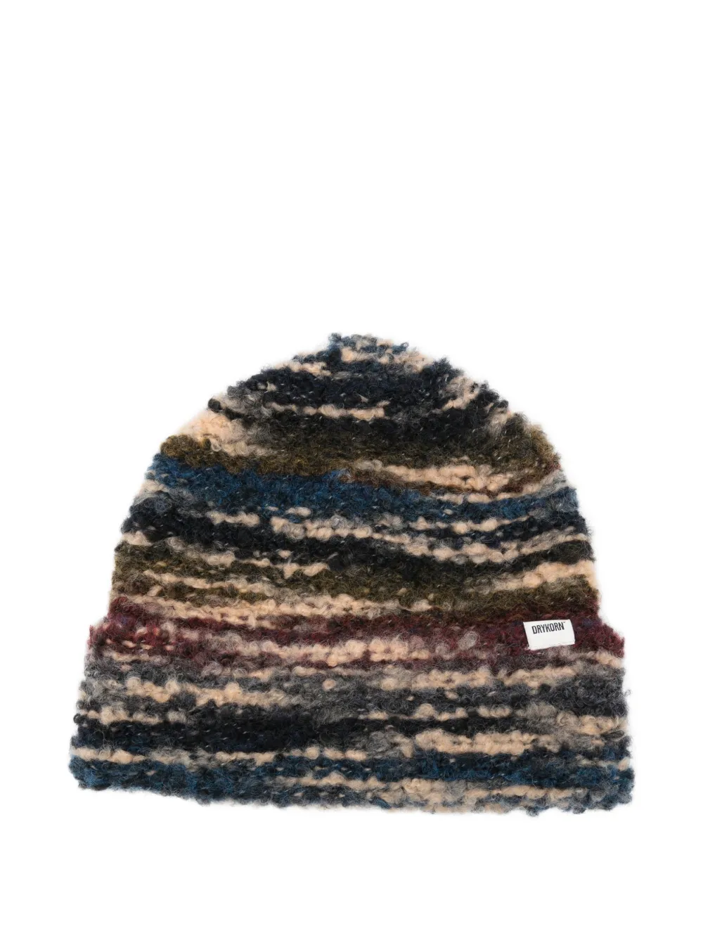 Drykorn striped chunky-knit beanie hat