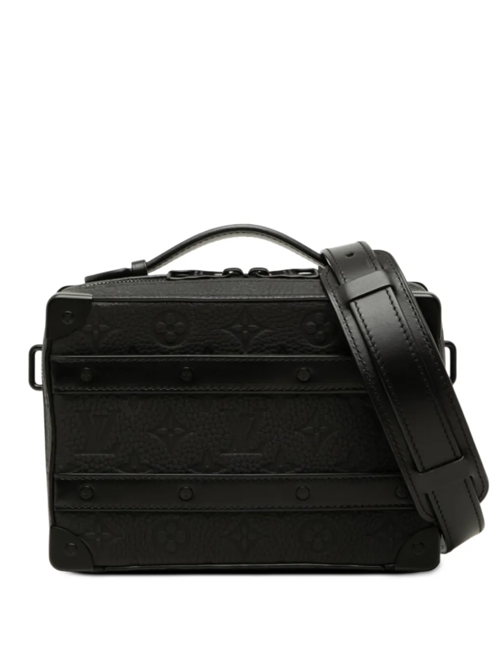 Louis Vuitton Pre-Owned 2021-2026 Taurillon Soft Trunk Satchel-Tasche mit Monogramm - Schwarz