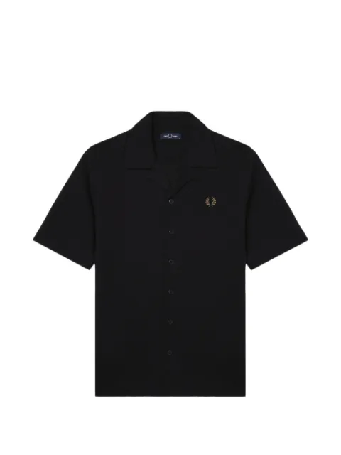 Fred Perry embroidered-logo camp-collar shirt