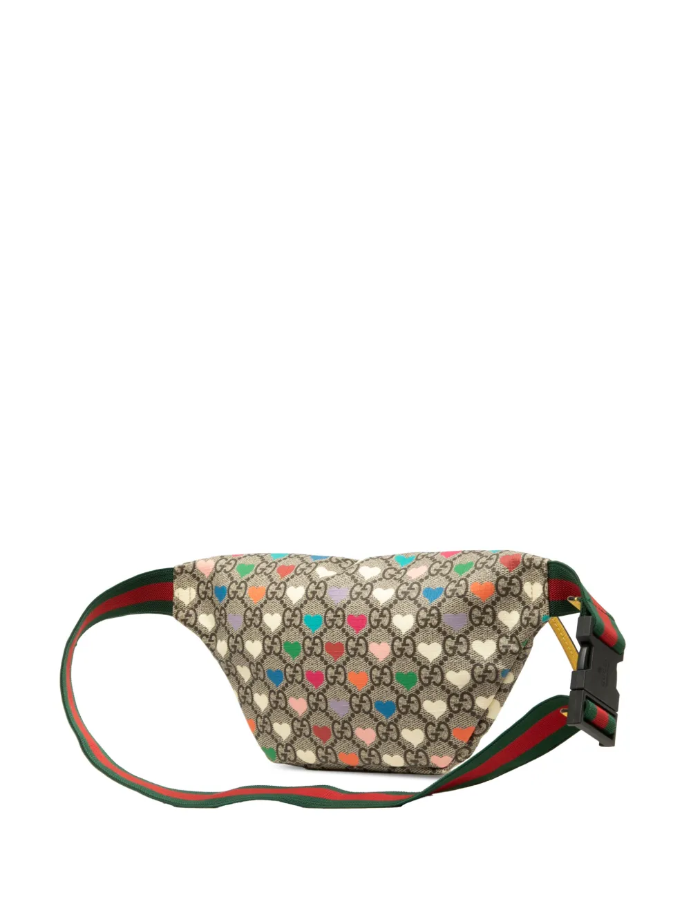 Gucci Pre-Owned 2000-2015 Kids GG Supreme Hearts Web heuptas Beige