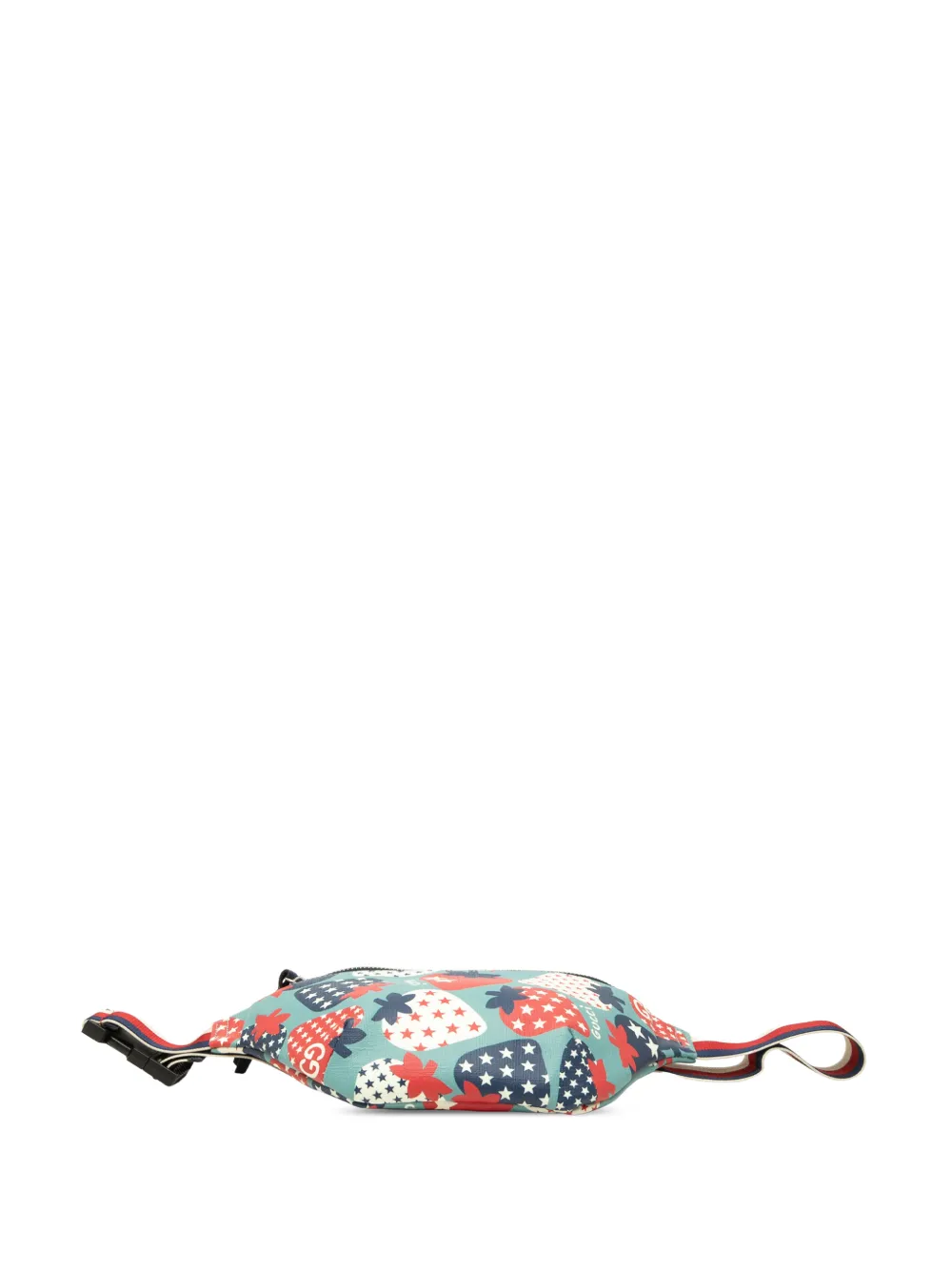 Gucci Pre-Owned 2016-2026 Kids Cosmic Strawberries Web gecoate canvas heuptas Blauw