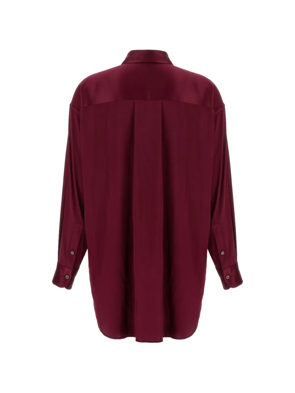 TOM FORD Blouse van zijdeblend met gewelfde zoom Rood