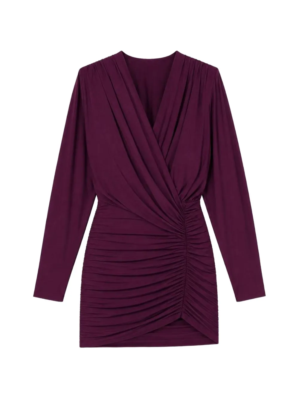 Amazuìn draped gathered-detailing mini dress - Violett