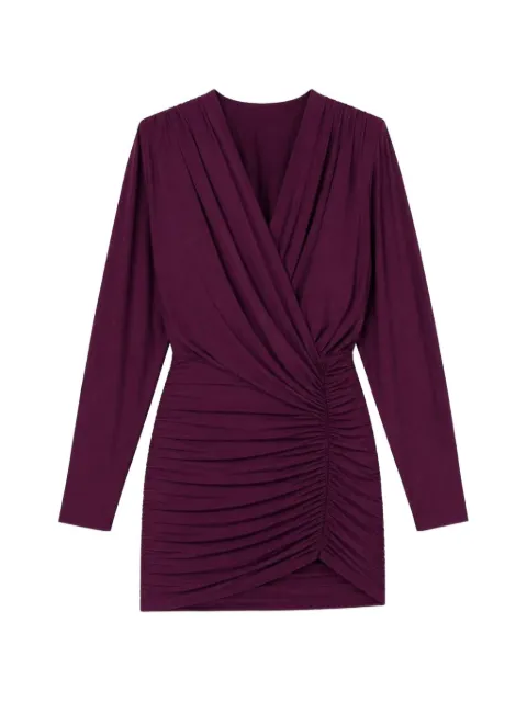 Amazuìn draped gathered-detailing mini dress