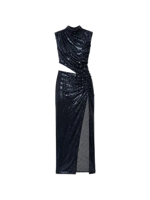 Amazuìn sequin-embroidered asymmetric maxi dress