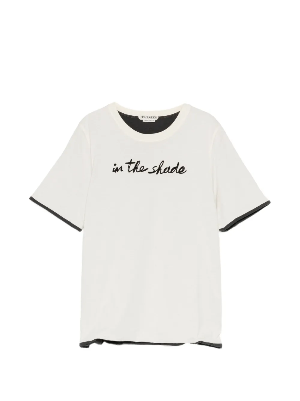JW Anderson slogan-print contrast-trim T-shirt