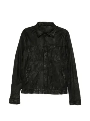 Giorgio Brato Leather Jacket | Black | FARFETCH NO