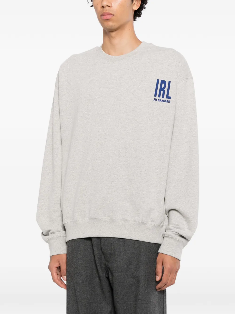 Jil Sander logo-print sweatshirt Grijs