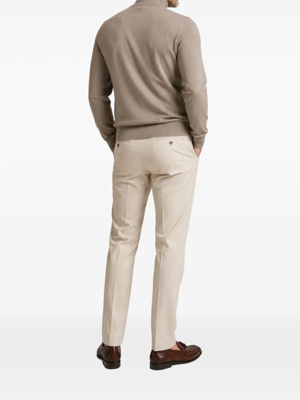 FRANZESE COLLECTION David Beckham ribbed-knit turtleneck sweater Bruin