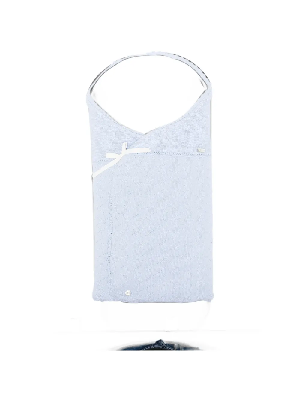 Paz Rodriguez bow-detail knitted sleep bag - Blu
