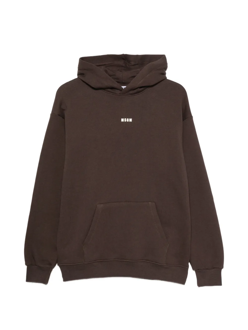 MSGM Kids logo-print hoodie - Marrone