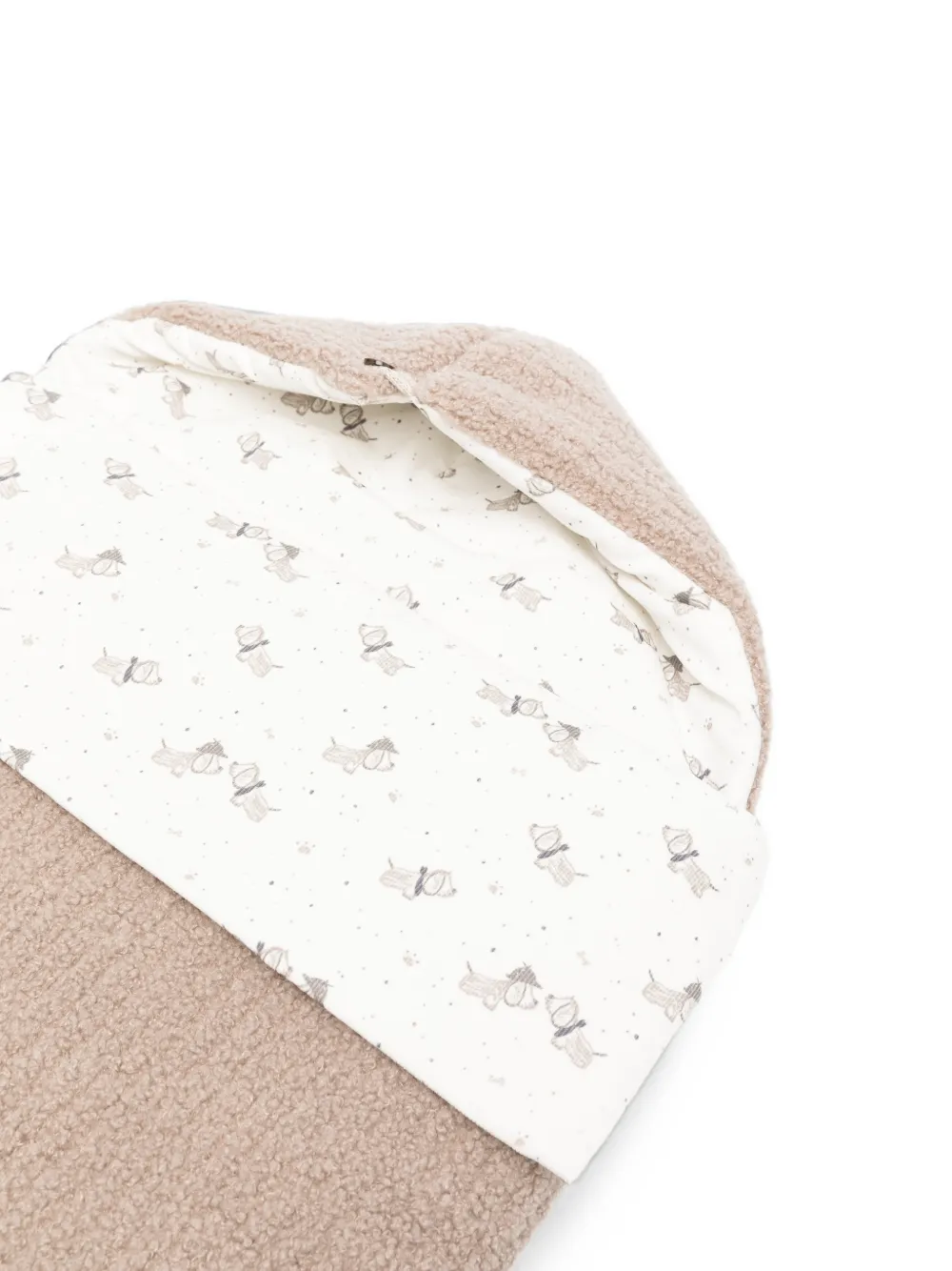 Paz Rodriguez Slaapzak met fleece-textuur en honden-print Beige