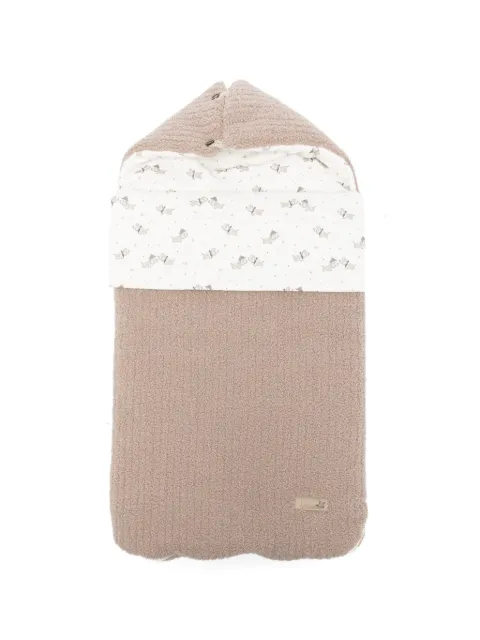 Paz Rodriguez fleece-texture dog-print sleep bag