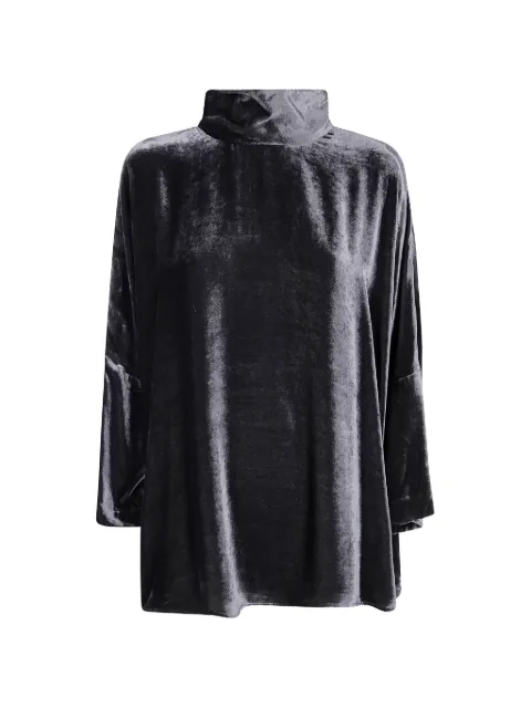 Gentry Portofino velvet-effect high-neck top