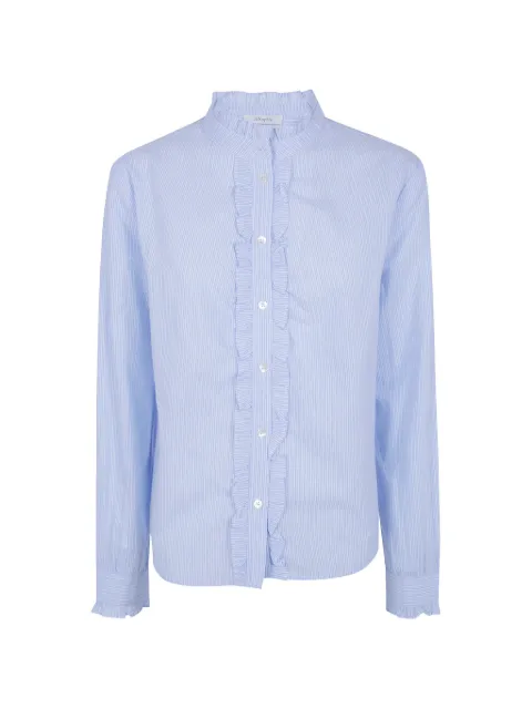 JcSophie ruffle-trimmed striped shirt