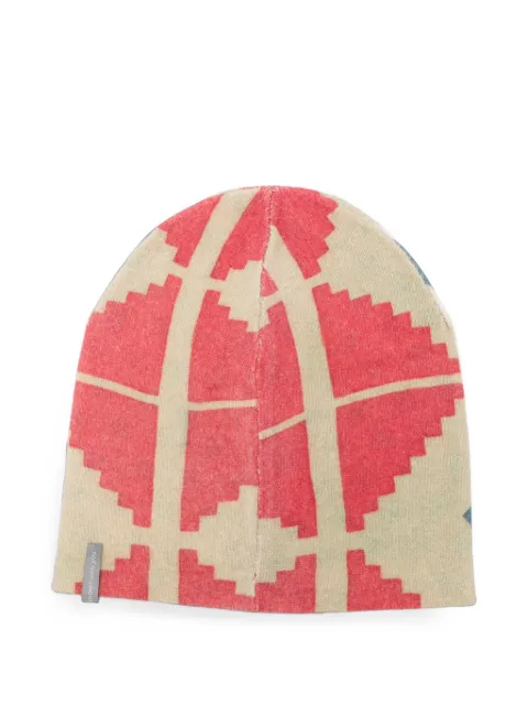 IN BED WITH YOU cashmere geometric-print beanie hat