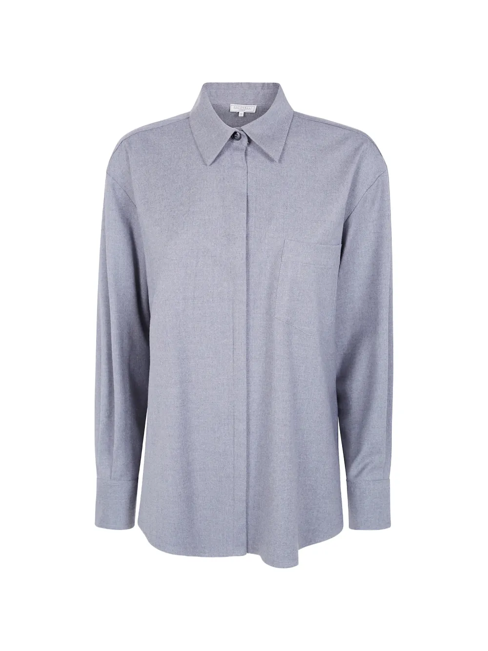 Antonelli chest-pocket wool shirt Grijs