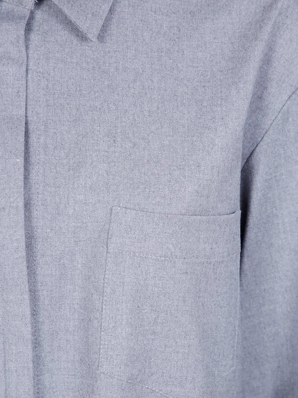 Antonelli chest-pocket wool shirt Grijs
