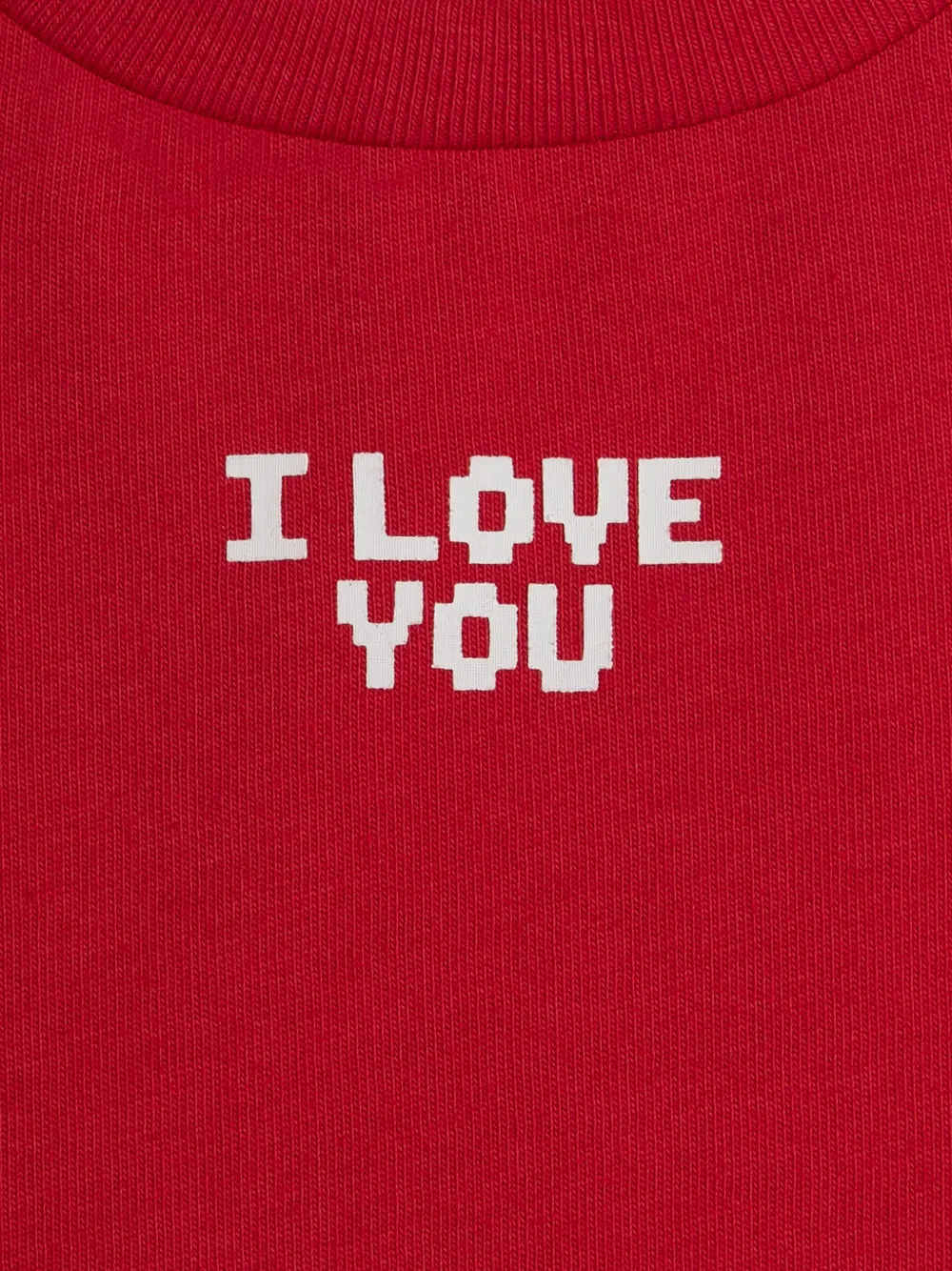Stella McCartney Kids T-shirt met drukknoop en tekst Rood