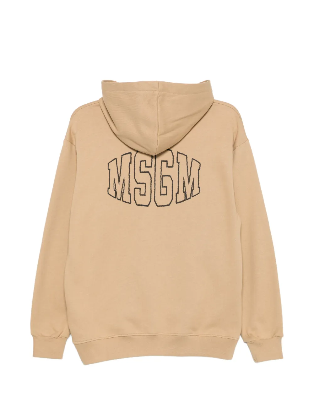 MSGM Kids Hoodie met logoprint Beige